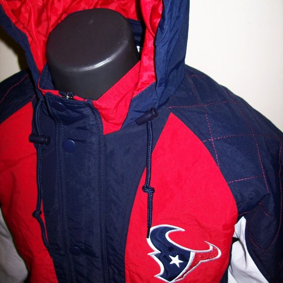 HOUSTON TEXANS STARTER Hooded Winter Parka Jacket M L XL